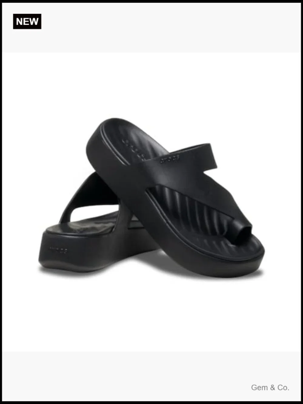 Platform Sandals with Toe Loop, Comfortable